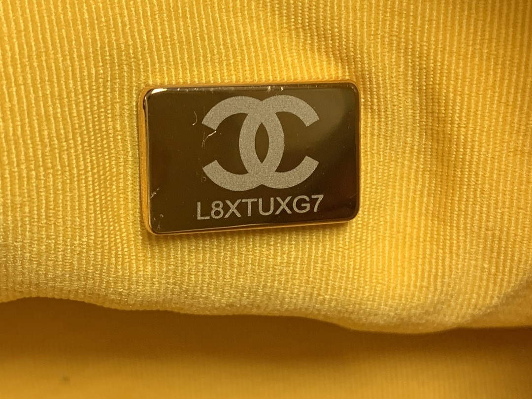 Chanel AS3206 Small Flap bag lambskin gold Yellow - Default Title - View 9