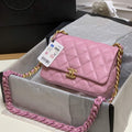 Chanel AS3206 Small Flap bag lambskin gold Pink - Default Title - View 1