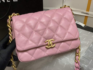 Chanel AS3206 Small Flap bag lambskin gold Pink - Default Title - View 2