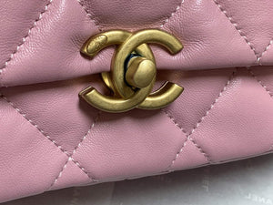Chanel AS3206 Small Flap bag lambskin gold Pink - Default Title - View 3