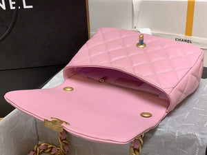 Chanel AS3206 Small Flap bag lambskin gold Pink - Default Title - View 7