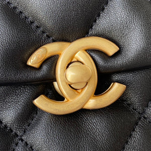 Chanel Small Flap Bag Lambskin Gold-Tone Metal AS3206 Black - Default Title - View 3