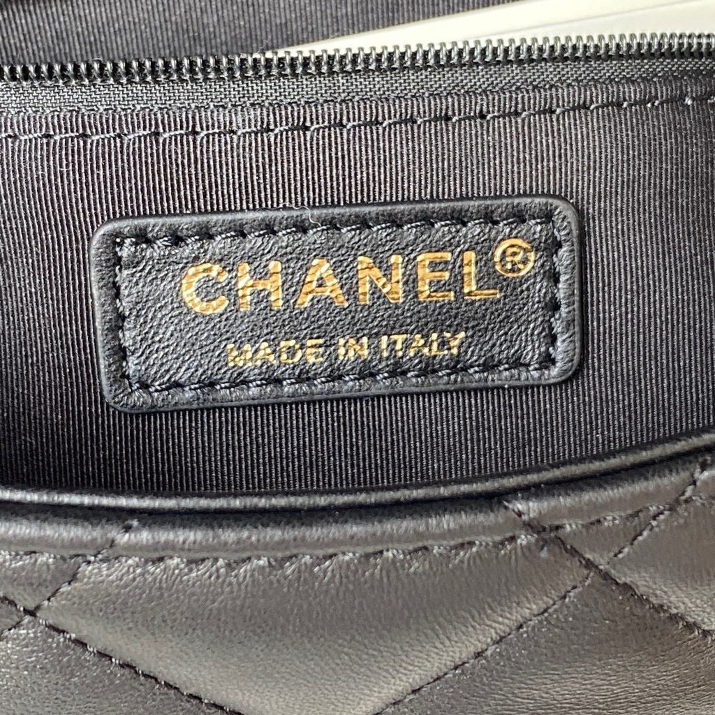 Chanel Small Flap Bag Lambskin Gold-Tone Metal AS3206 Black