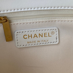 Chanel Small Flap Bag Lambskin Gold-Tone Metal AS3206 White - Default Title - View 8