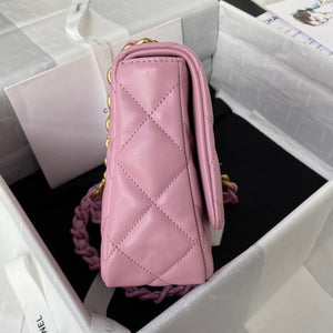 Chanel Small Flap Bag Lambskin Gold-Tone Metal AS3206 Pink - Default Title - View 5