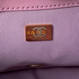 Chanel Small Flap Bag Lambskin Gold-Tone Metal AS3206 Pink - Default Title - View 9