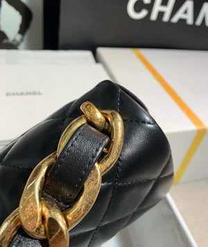 Chanel AS3214 Small Flap Bag Lambskin Gold-Tone Metal Black - Default Title - View 4