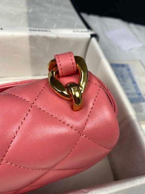 Chanel AS3215 Large Flap Bag Lambskin Gold-Tone Metal Pink - Default Title - View 6