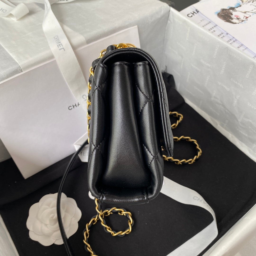 Chanel Mini Flap Bag Lambskin AS3239 Black - Default Title - View 5