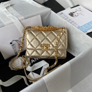 Chanel Mini Flap Bag Lambskin AS3239 gold - Default Title - View 1