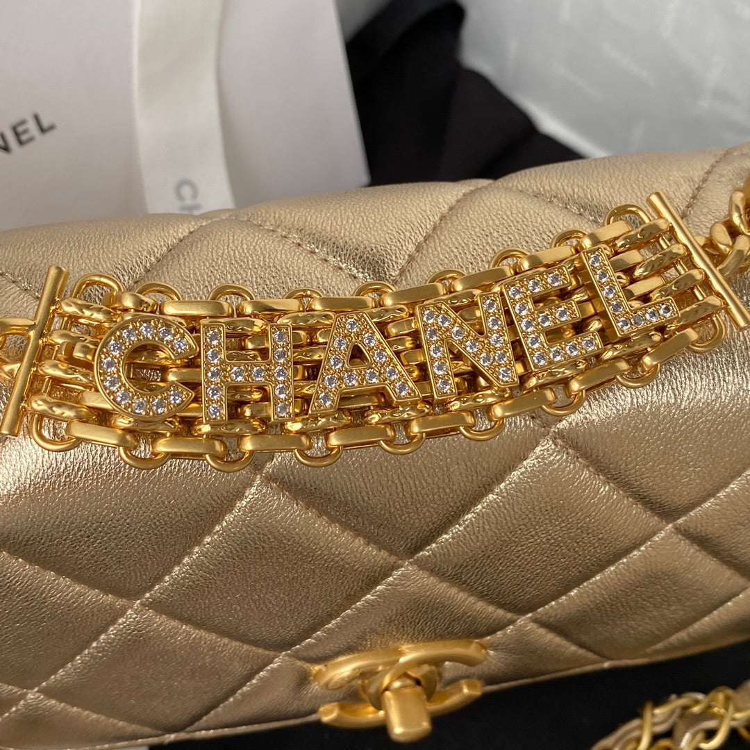 Chanel Mini Flap Bag Lambskin AS3239 gold - Default Title - View 4