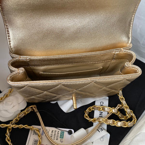 Chanel Mini Flap Bag Lambskin AS3239 gold - Default Title - View 7