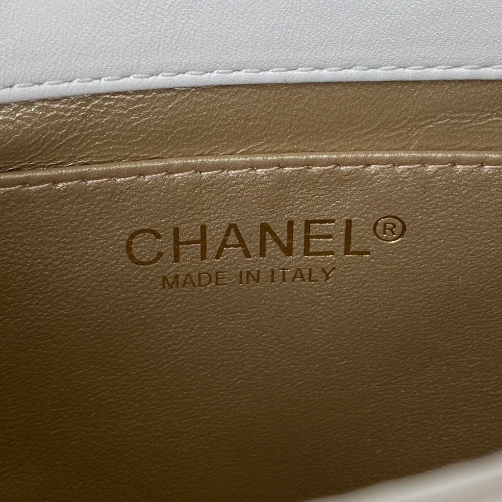 Chanel Mini Flap Bag Lambskin AS3239 white
