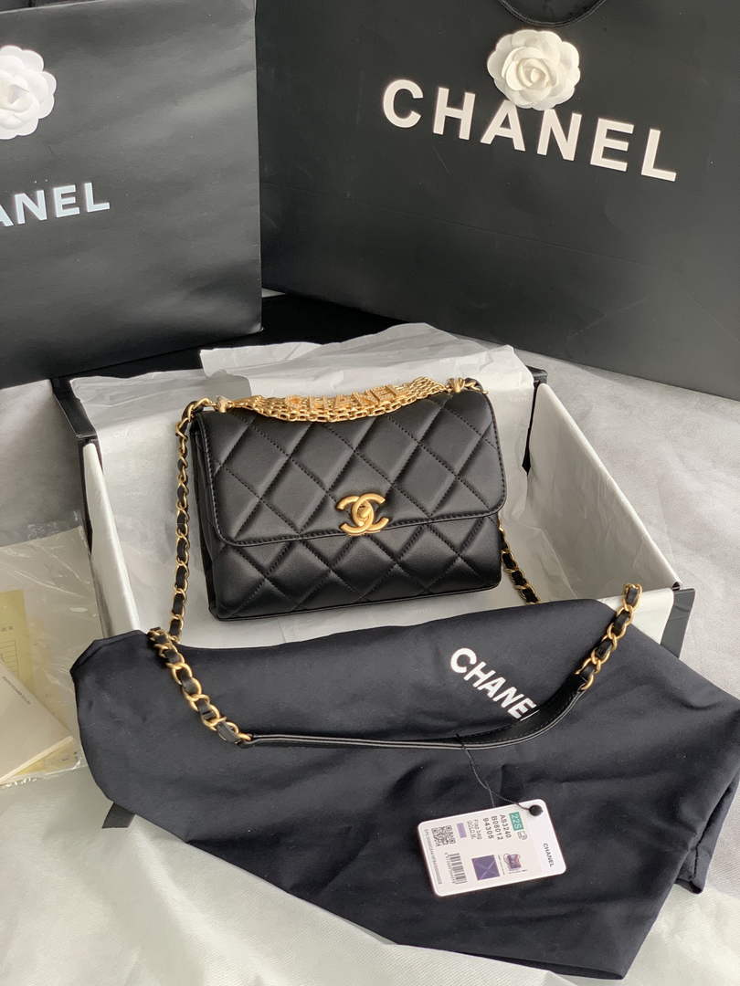 Chanel Small Flap Bag Lambskin AS3240 Black - Default Title - View 2