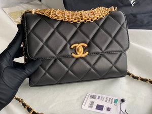 Chanel Small Flap Bag Lambskin AS3240 Black - Default Title - View 1