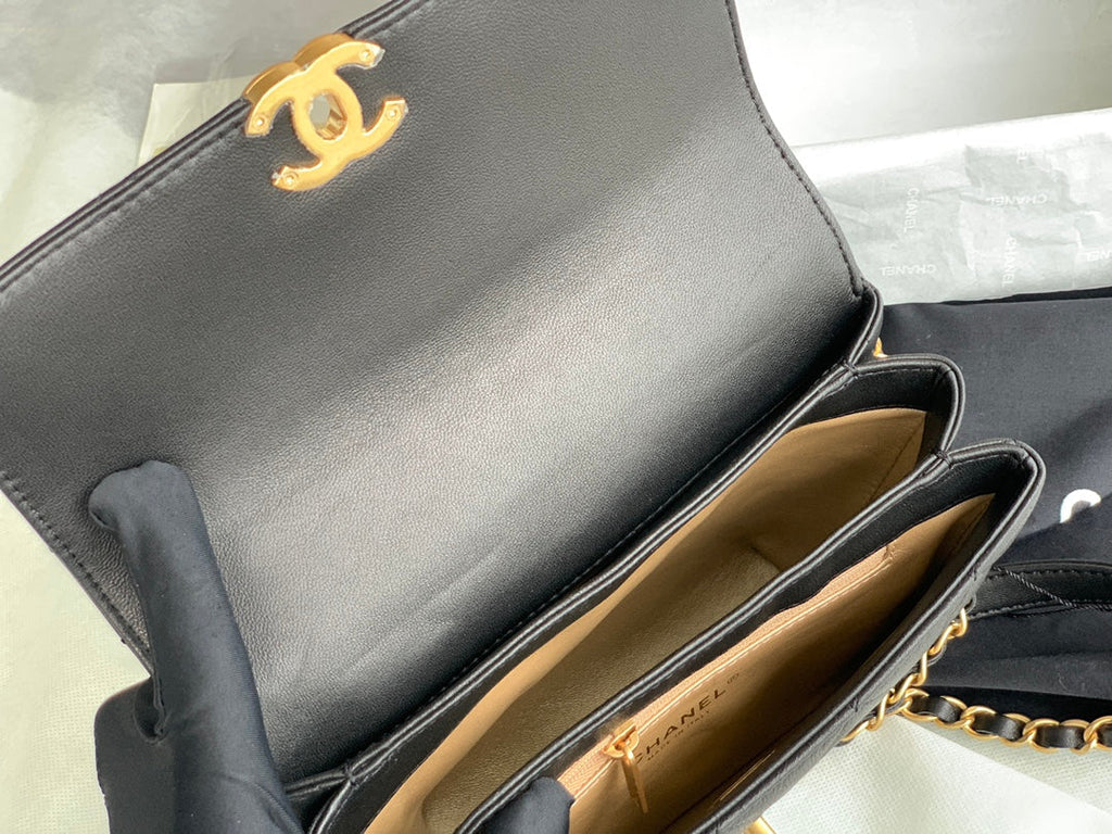 Chanel Small Flap Bag Lambskin AS3240 Black