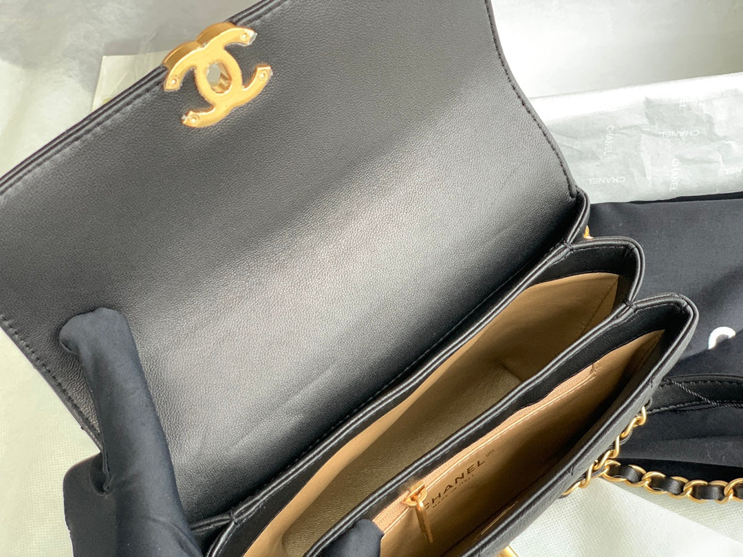 Chanel Small Flap Bag Lambskin AS3240 Black - Default Title - View 8
