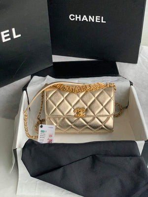 Chanel Small Flap Bag Lambskin AS3240 Gold - Default Title - View 4