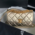 Chanel Small Flap Bag Lambskin AS3240 Gold - Default Title - View 1