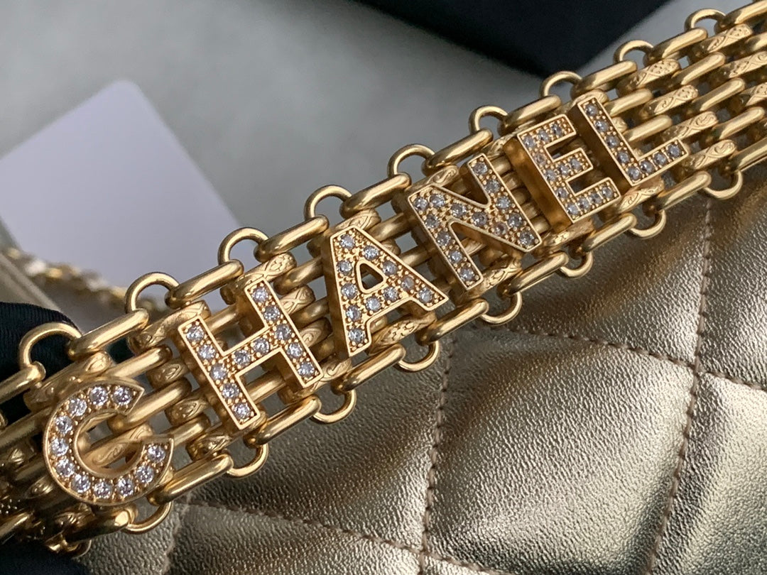 Chanel Small Flap Bag Lambskin AS3240 Gold - Default Title - View 3