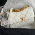 Chanel Small Flap Bag Lambskin AS3240 white - Default Title - View 1