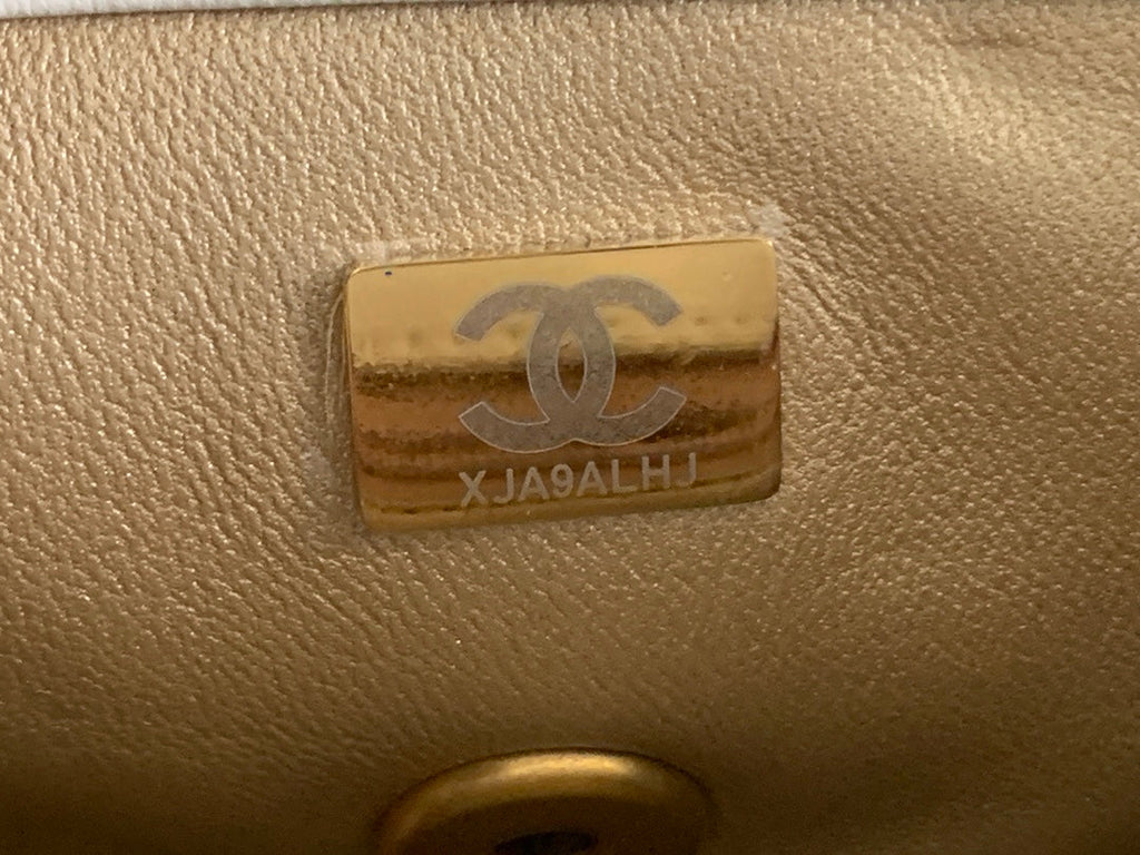 Chanel Small Flap Bag Lambskin AS3240 white