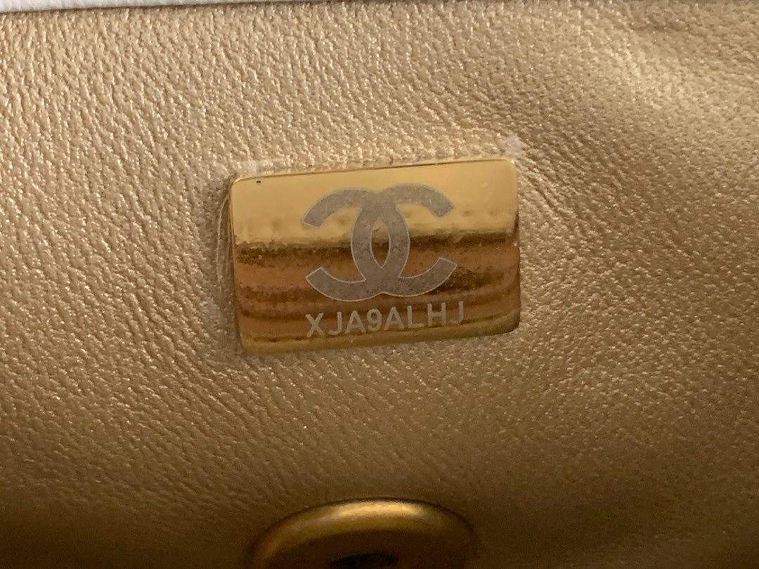 Chanel Small Flap Bag Lambskin AS3240 white