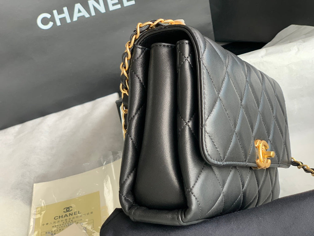 Chanel Small Flap Bag Lambskin AS3241 Black