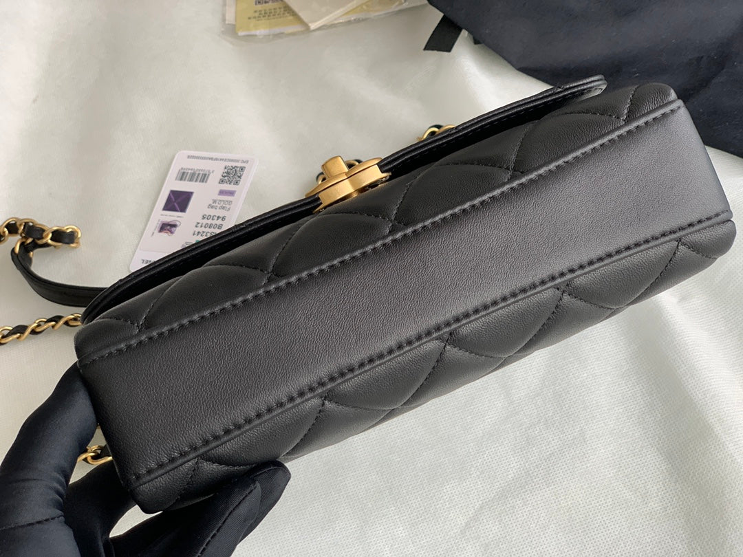 Chanel Small Flap Bag Lambskin AS3241 Black - Default Title - View 7