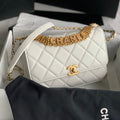 Chanel Small Flap Bag Lambskin AS3241 white - Default Title - View 1