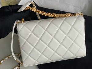 Chanel Small Flap Bag Lambskin AS3241 white - Default Title - View 4