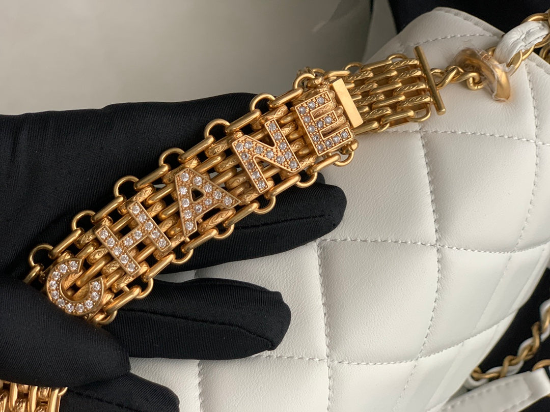 Chanel Small Flap Bag Lambskin AS3241 white