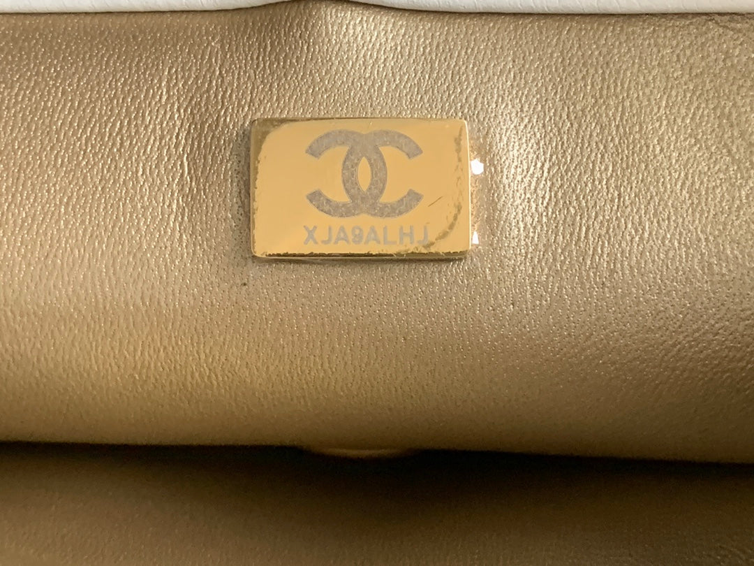 Chanel Small Flap Bag Lambskin AS3241 white