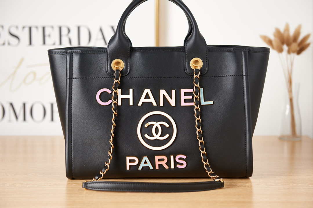 Chanel AS3257 Small Shopping Bag Calfskin Black - Default Title - View 2