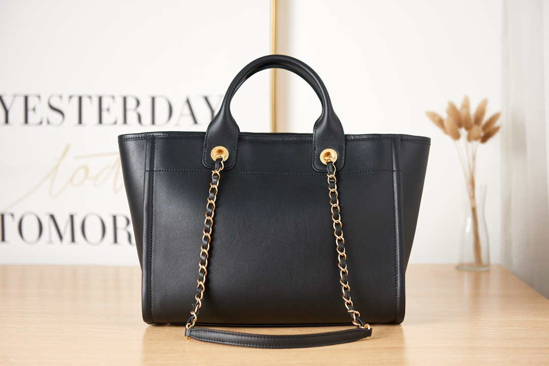 Chanel AS3257 Small Shopping Bag Calfskin Black