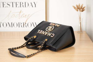 Chanel AS3257 Small Shopping Bag Calfskin Black - Default Title - View 5