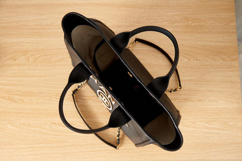 Chanel AS3257 Small Shopping Bag Calfskin Black