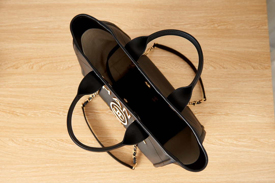 Chanel AS3257 Small Shopping Bag Calfskin Black - Default Title - View 7