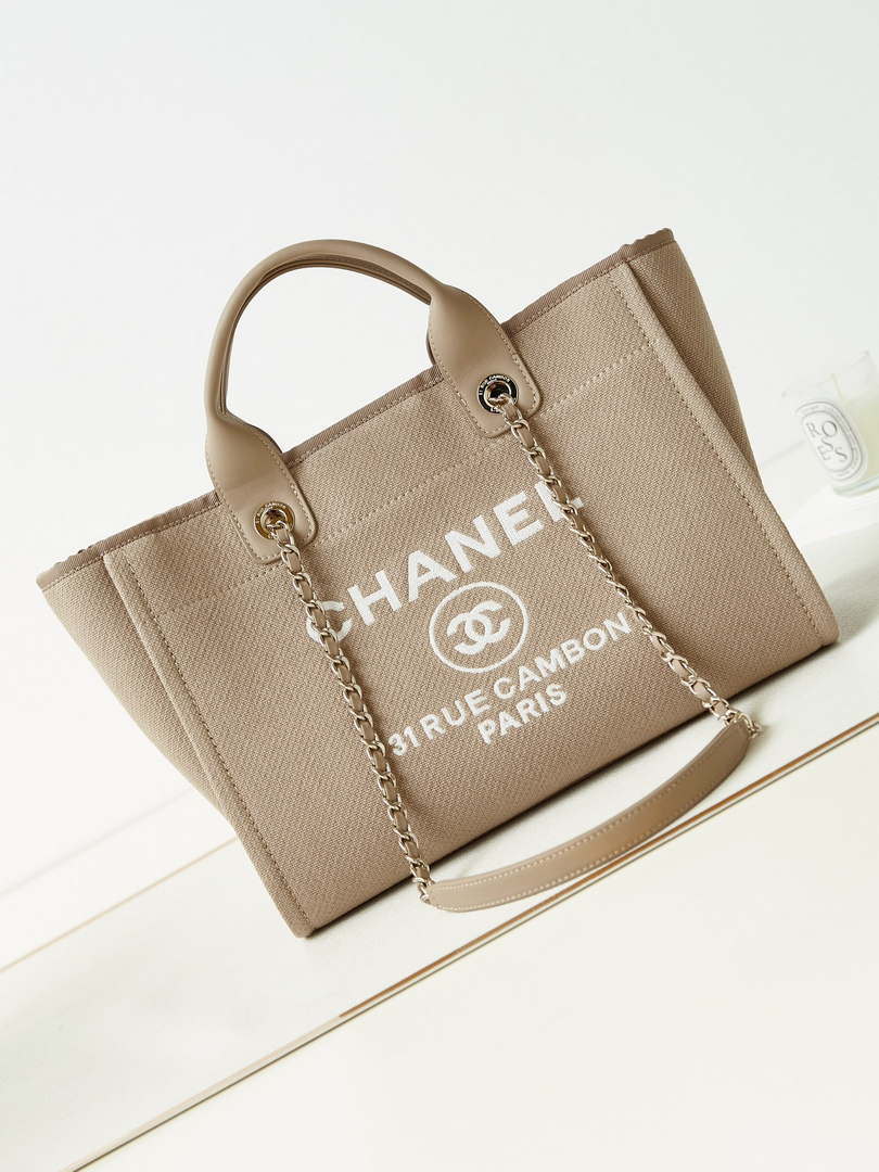 Chanel AS3257 Small Shopping Bag Mixed Fibers Calfskin & Gold-Tone Metal CC8009 - Default Title - View 1