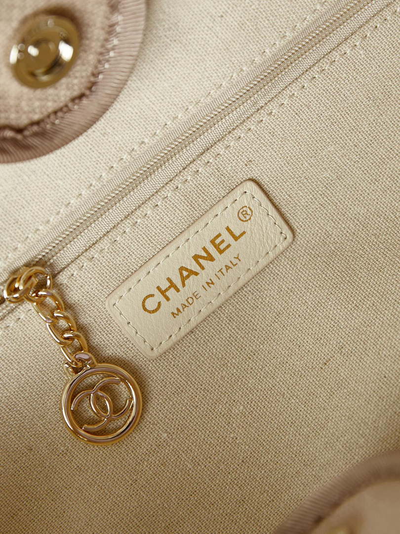 Chanel AS3257 Small Shopping Bag Mixed Fibers Calfskin & Gold-Tone Metal CC8009