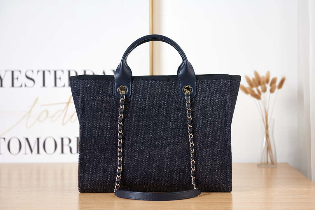 Chanel AS3257 Small Shopping Bag Mixed Fibers Calfskin & Gold-Tone Metal CC8010 - Default Title - View 4