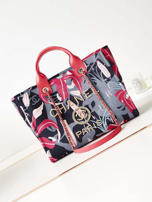 Chanel AS3257 Small Shopping Bag Mixed Fibers Calfskin & Gold-Tone Metal CC8011 - Default Title - View 1