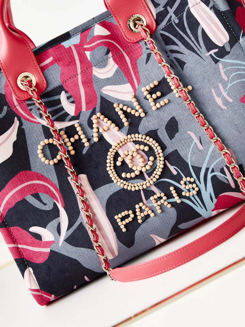 Chanel AS3257 Small Shopping Bag Mixed Fibers Calfskin & Gold-Tone Metal CC8011