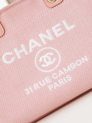 Chanel AS3257 Small Shopping Bag Mixed Fibers Calfskin & Gold-Tone Metal Pink - Default Title - View 2