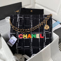 Chanel 22 Handbag Gold-Tone Metal AS3260 Black - Default Title - View 1