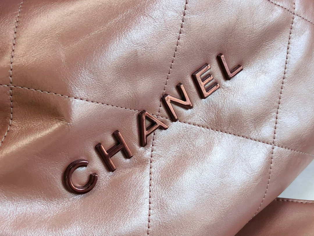 Chanel AS3260 22 Small Handbag Metallic Calfskin Pink Metal - Default Title - View 7