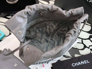Chanel AS3260 22 Small Handbag Metallic Calfskin Gray Metal - Default Title - View 9