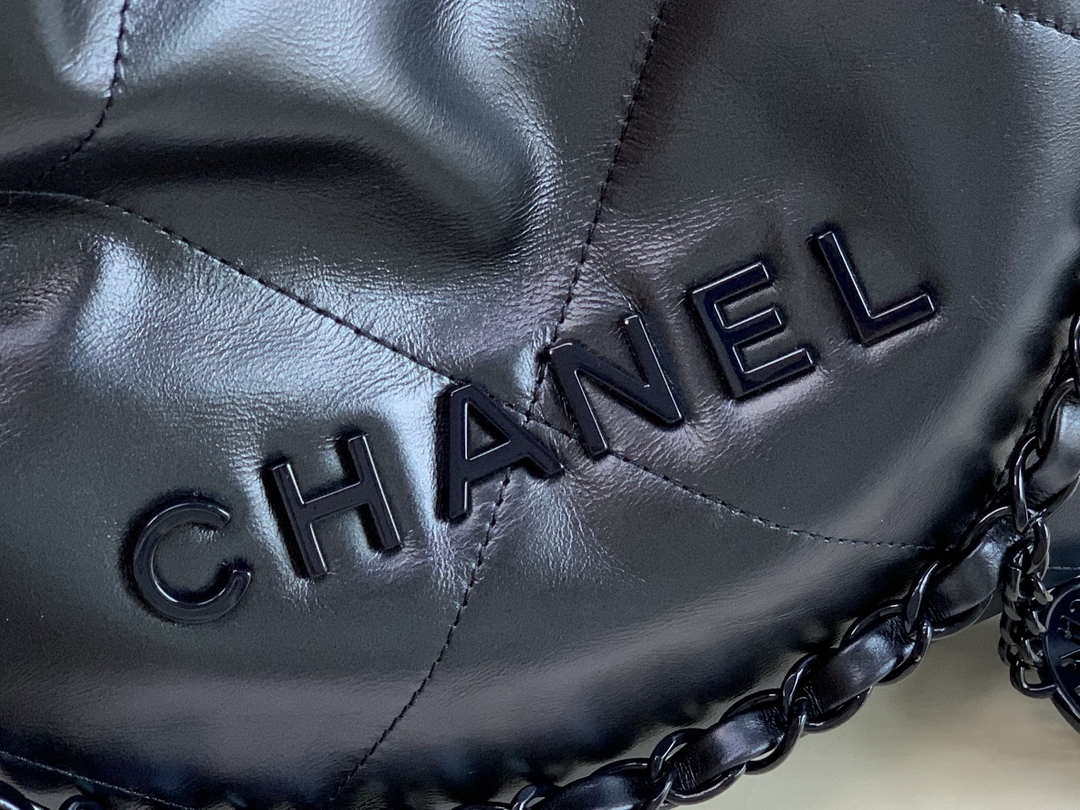Chanel AS3260 22 Small Handbag Metallic Calfskin Blue Metal - Default Title - View 5