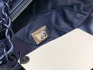 Chanel AS3260 22 Small Handbag Metallic Calfskin Blue Metal - Default Title - View 9
