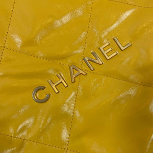 Chanel AS3260 22 Small Handbag Shiny Calfskin Yellow Gold - Default Title - View 5